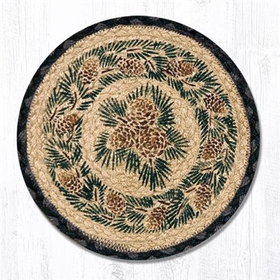 Pinecone Printed Round Trivet 10