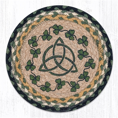 Irish Shamrock Printed Round Trivet 10