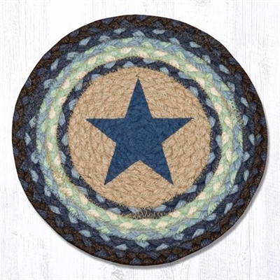 Blue Star Printed Round Trivet 10