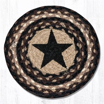 Black Star Printed Round Trivet 10