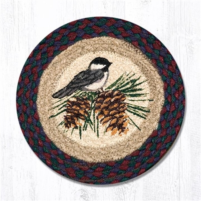 Chickadee Printed Round Trivet 10