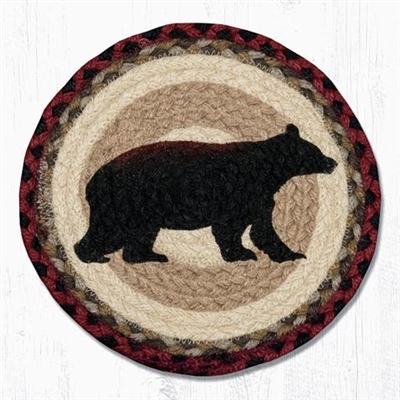 Cabin Bear Printed Round Trivet 10