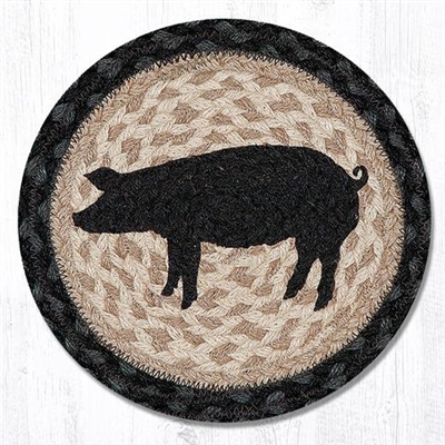 Pig Silhouette Printed Round Trivet 10