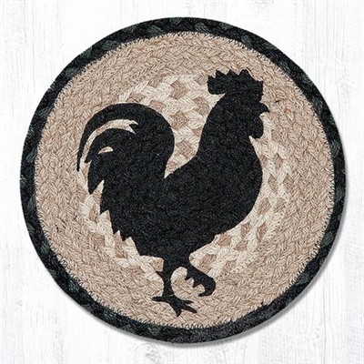 Rooster Silhouette Printed Round Trivet 10