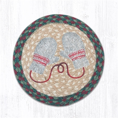 Winter Mittens Printed Round Trivet 10