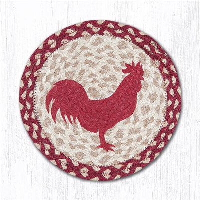 Red Rooster Printed Round Trivet 10