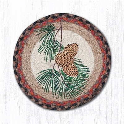 Pinecone Printed Round Trivet 10